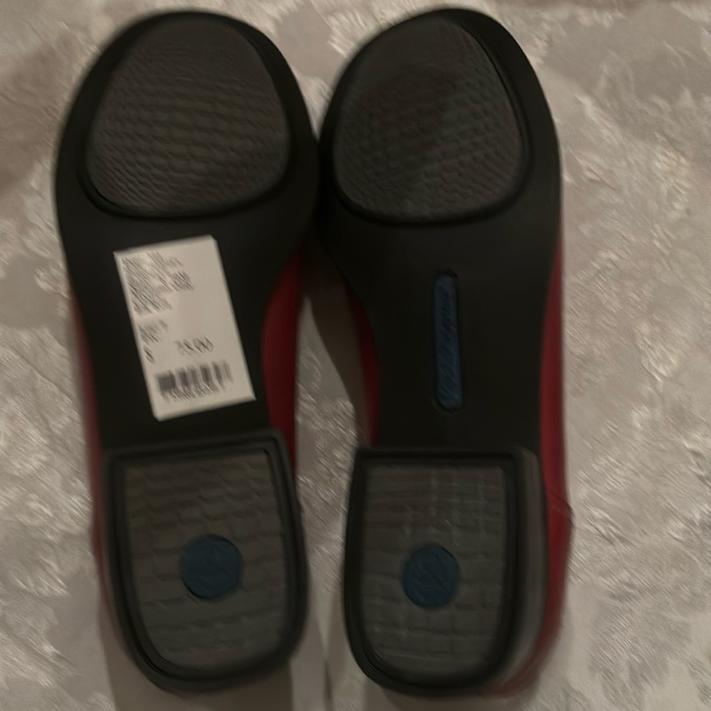 Red leather loafers never warn